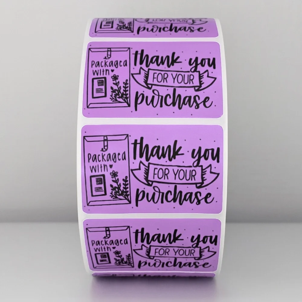 Thank You for Your Purchase Stickers | Packaged With Love | Cute Packaging