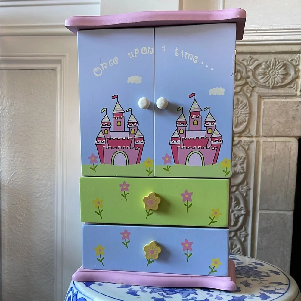Jewelry Box Filled with Playing Dress-up Jewelry Accessories