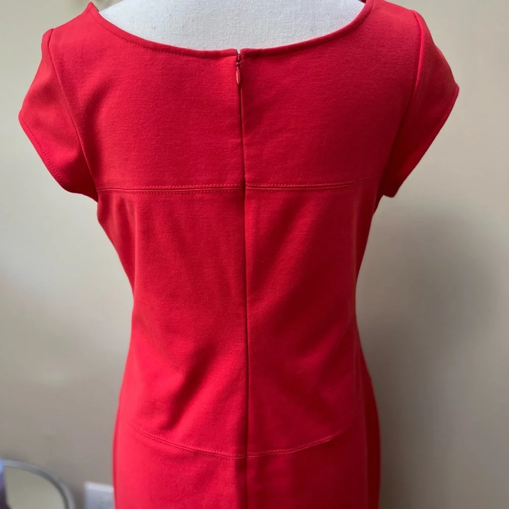 Banana Republic Red Sheath Dress with Dolman Cap Sleeves