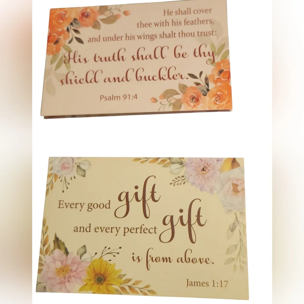 24 Piece Gersonial Christian Floral Scripture Greeting Cards Set