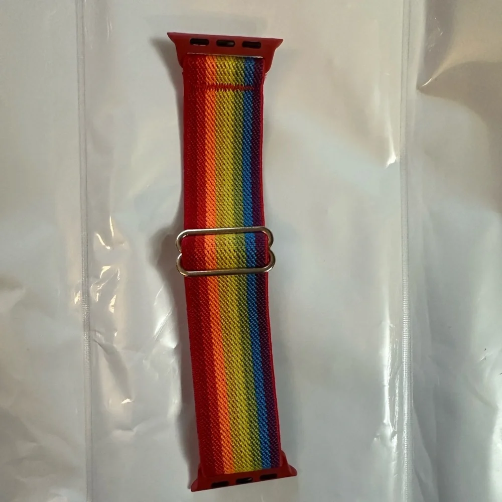 rainbow adjustable apple watch band NEVER USED