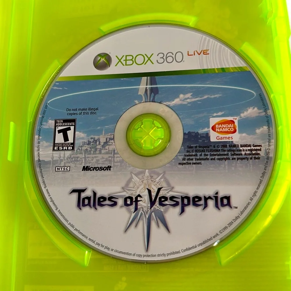Tales of Vesperia Microsoft Xbox 360, 2008 Complete with Manual CIB
