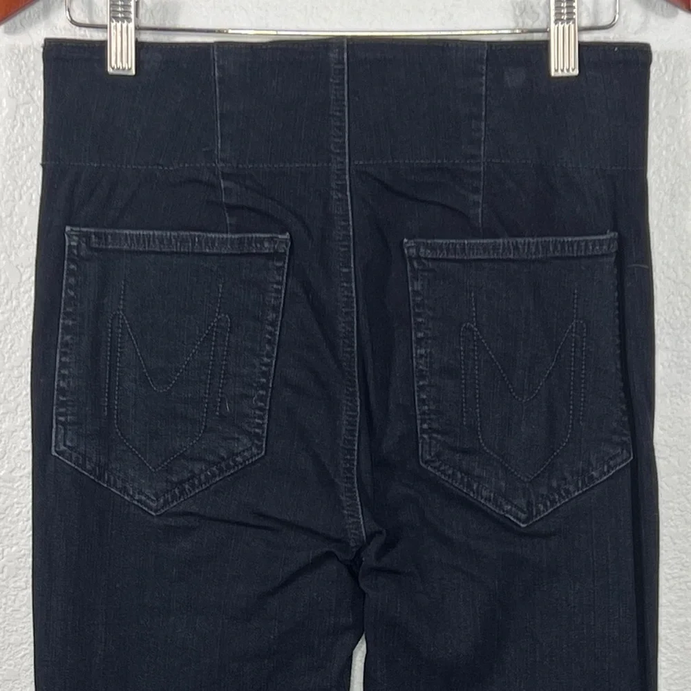 Show Me Your Mumu Flared Bell Bottom Denim Jeans Tall Sz L Rayon Cotton Blend