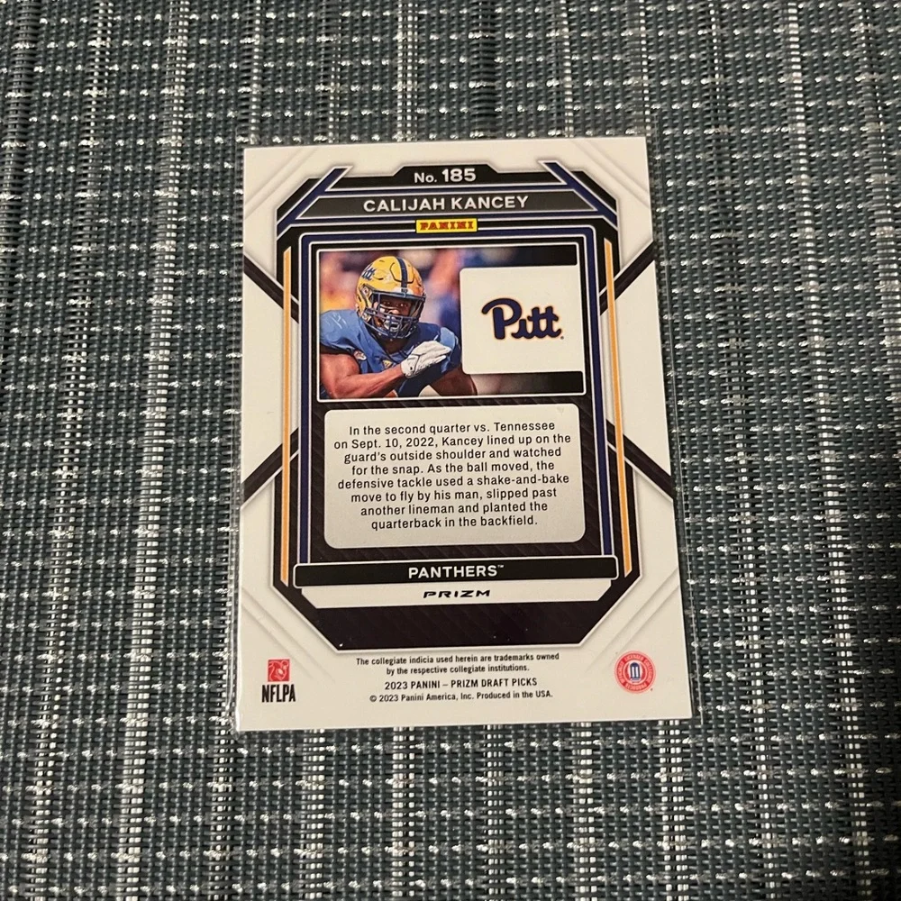 🏈 Calijah Kancey 2023 Panini Prizm Draft Picks RC Football Card #185, Qty 1