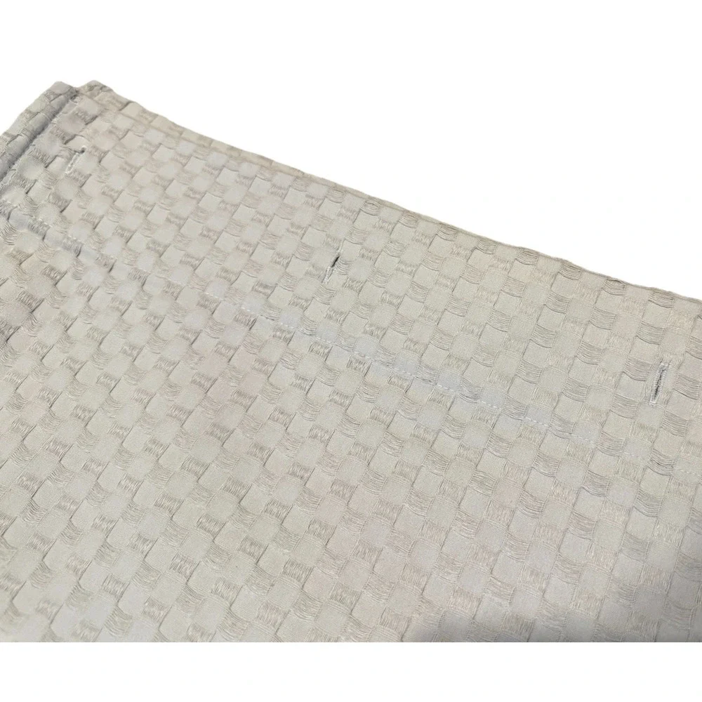 Haven OEKO-Tex Waffle Weave Shower Curtain Cotton Blend Harbor Mist Gray Green