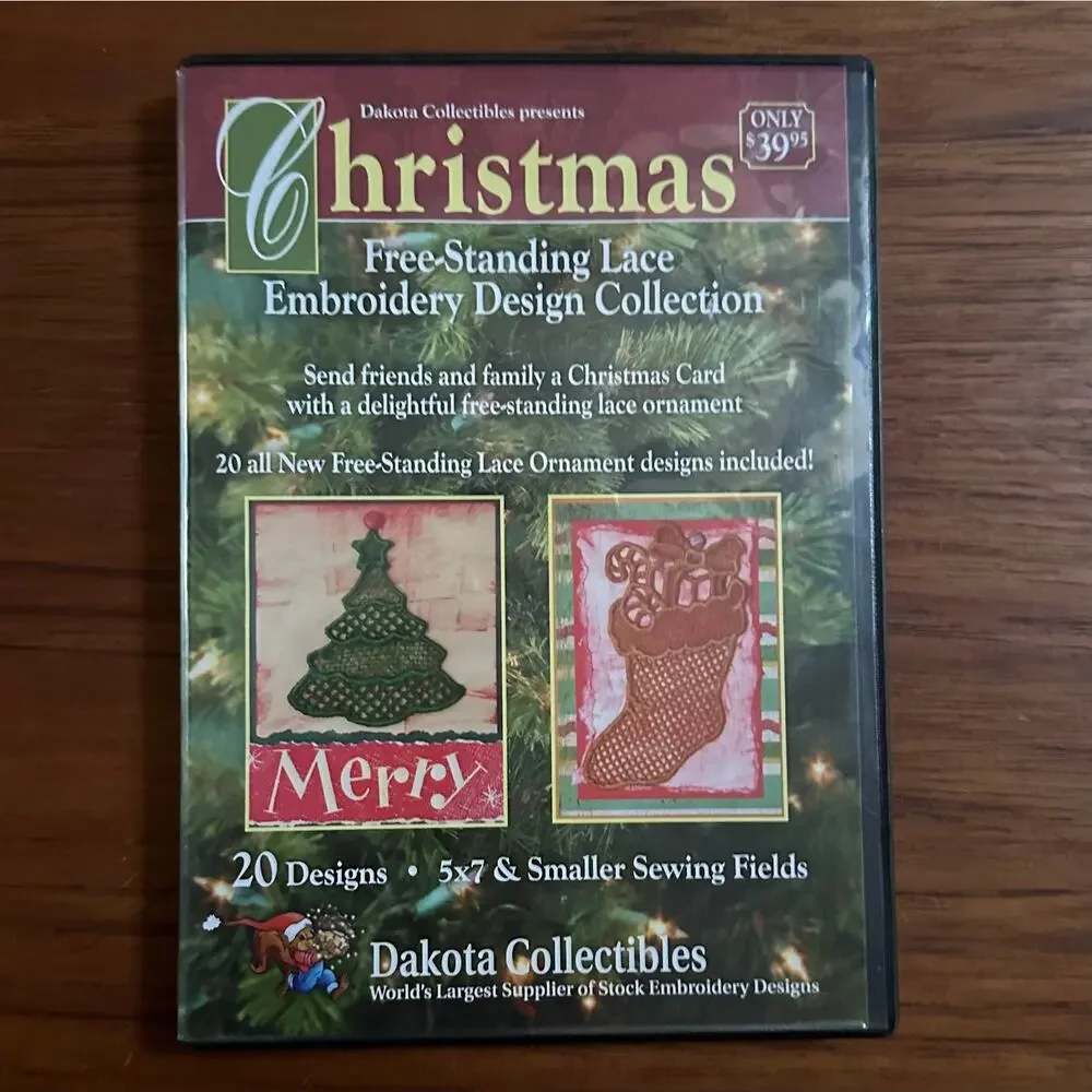 Dakota Designs Free-Standing Lace Christmas Embroidery Collection CD