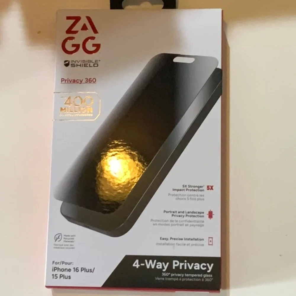 ZAGG Black 4-Way Privacy Screen Protector for Cell Phones