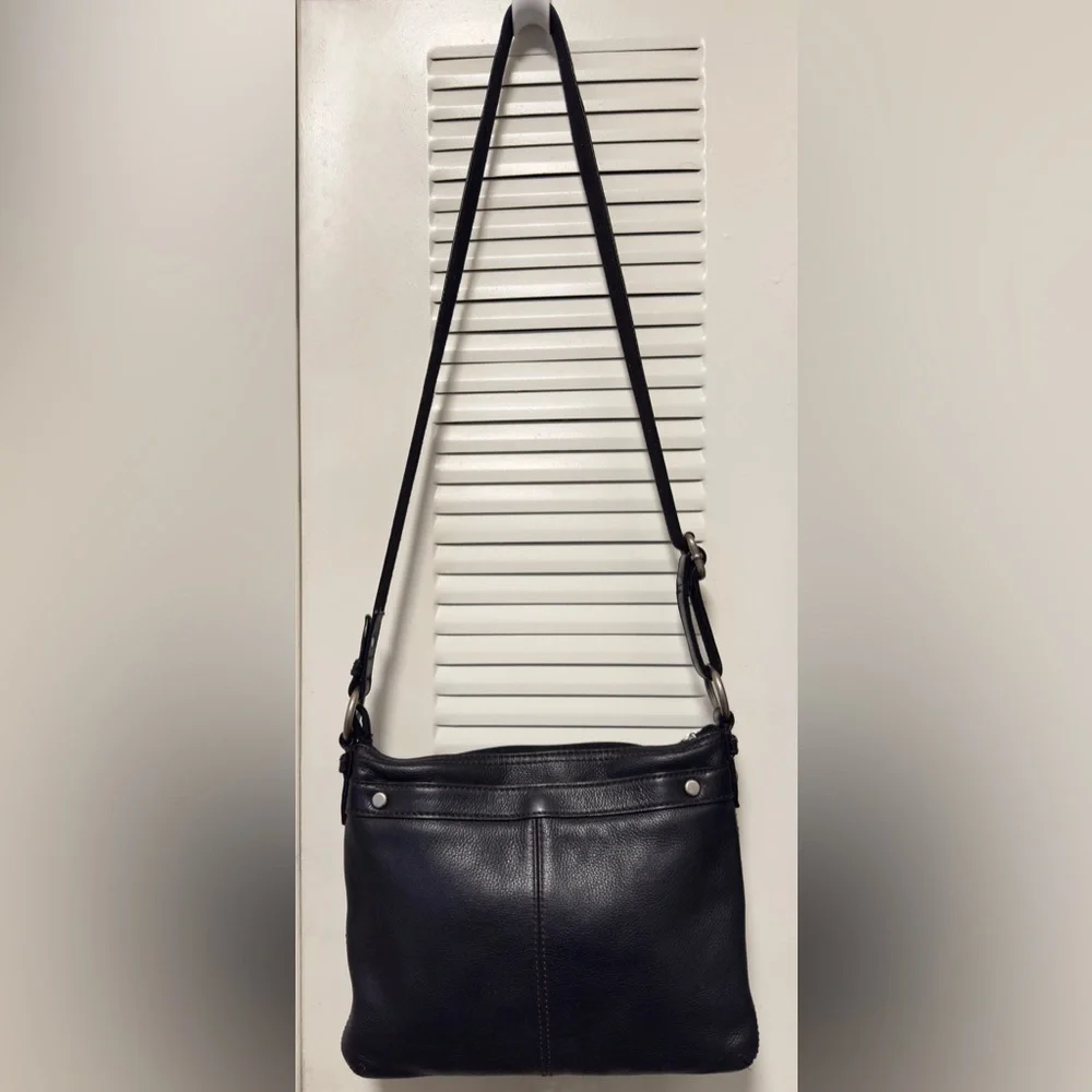 FOSSIL MADDOX BLACK LEATHER BAG CROSSBODY