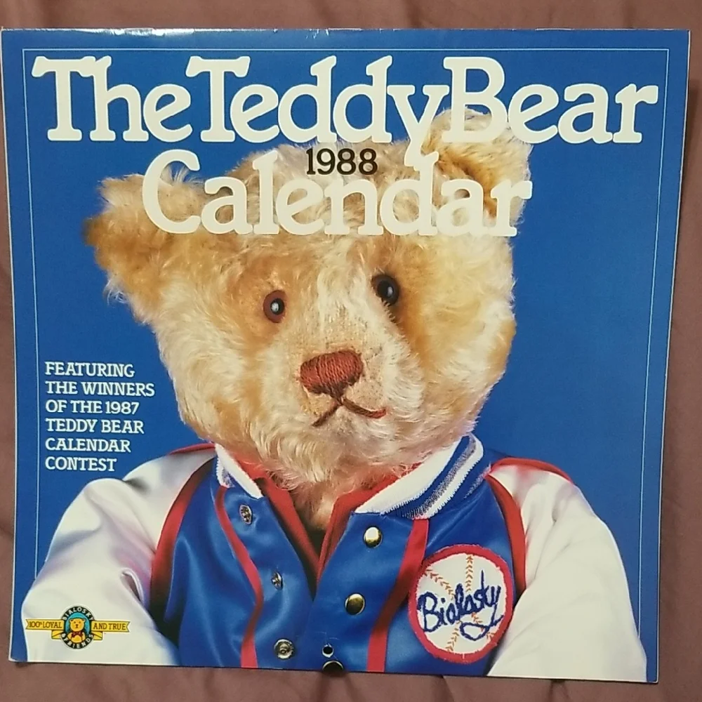 Vintage 1988 Teddy Bear Calendar