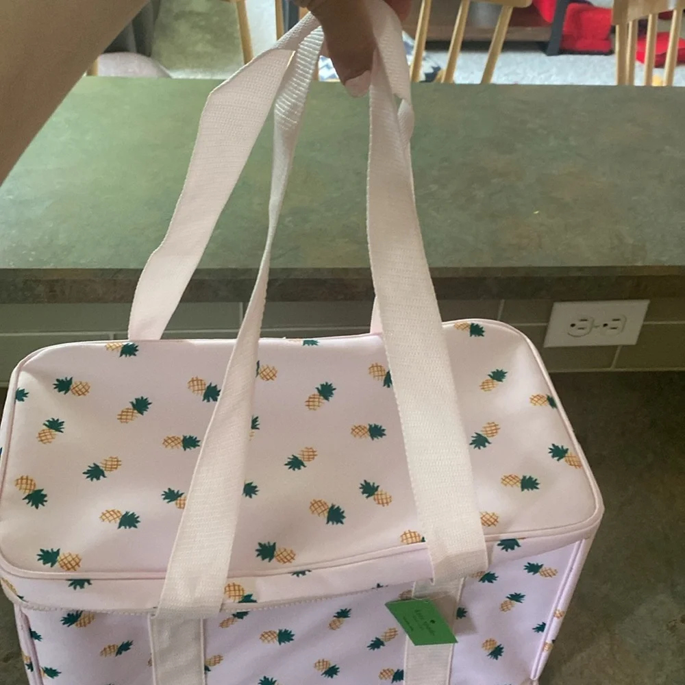 Kate Spade Light Pink and Pineapple Cooler Bag NWT
