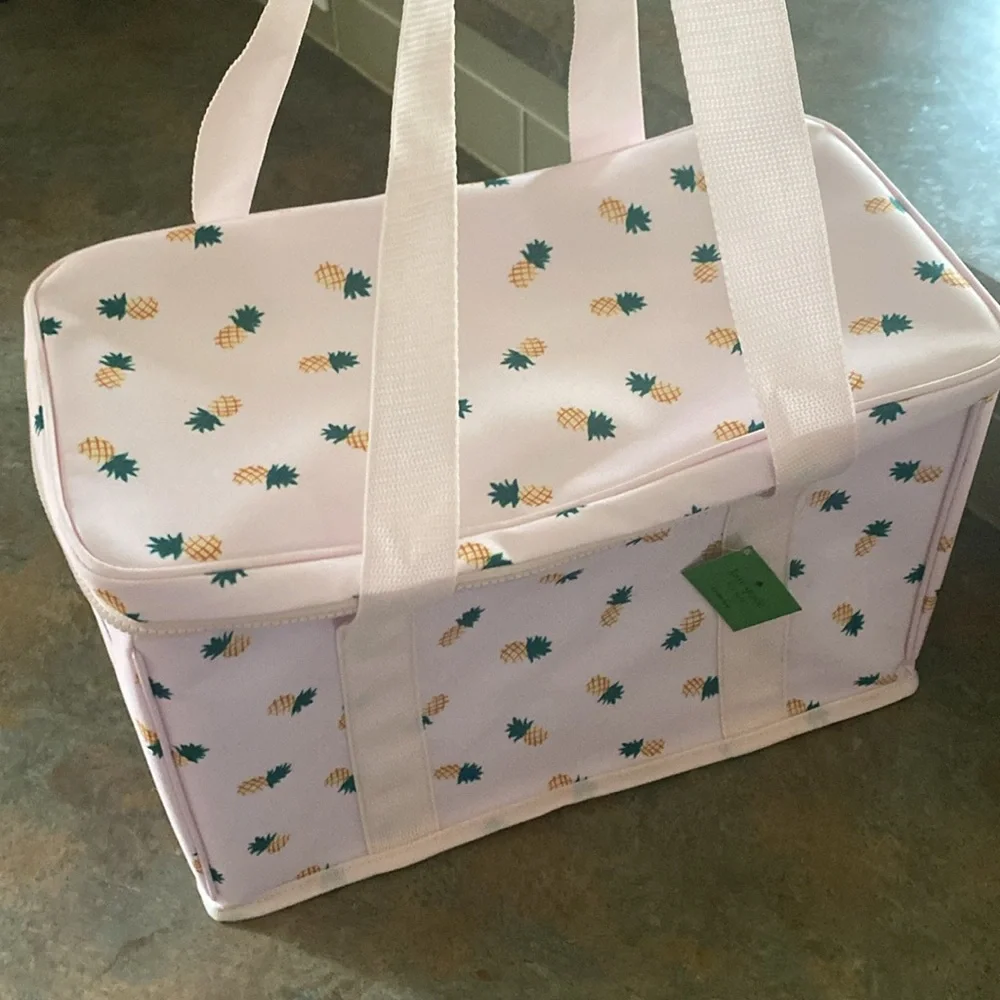 Kate Spade Light Pink and Pineapple Cooler Bag NWT