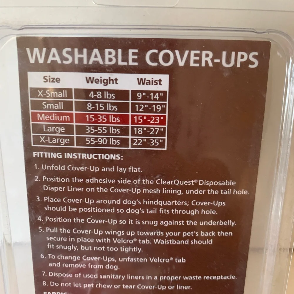 clearquest washable cover