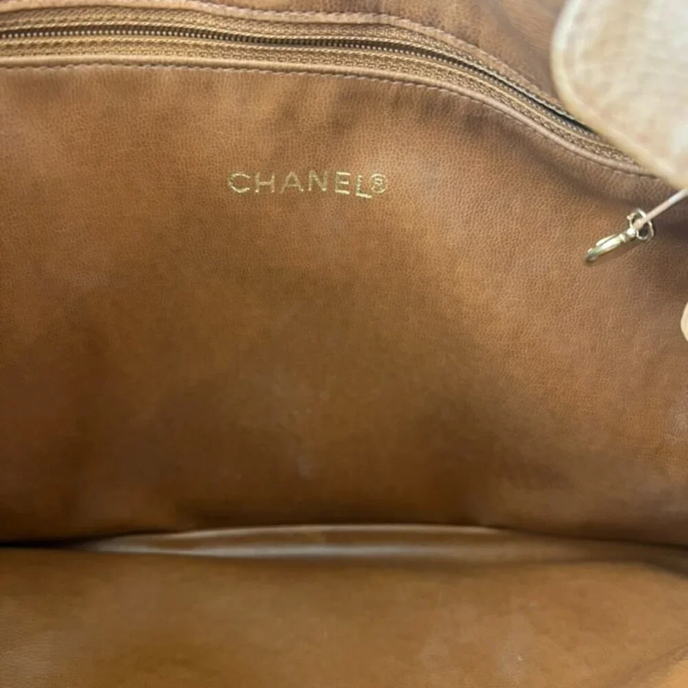Chanel Brown Caviar Leather Shoulder Bag