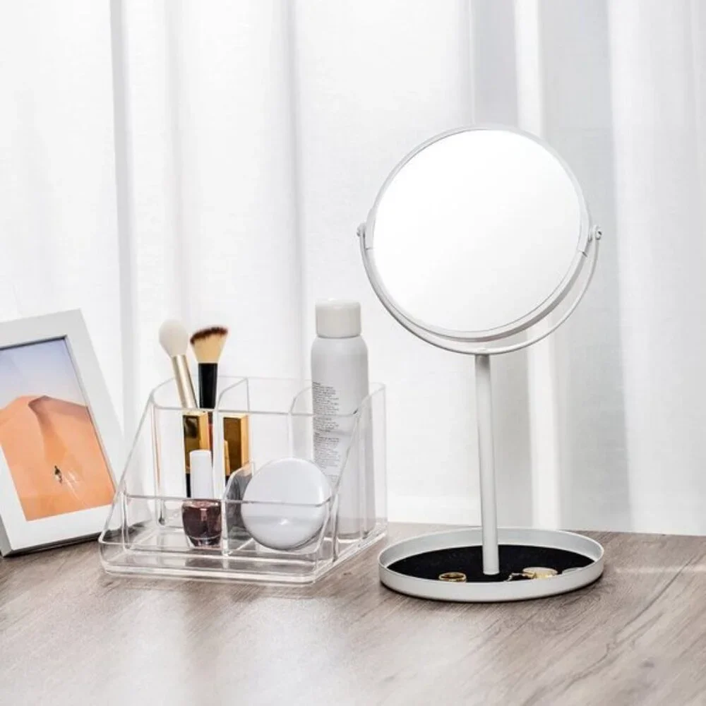 New Makeup Organizer Tray with 6 Compartments for Jewelry & Vanity Storage