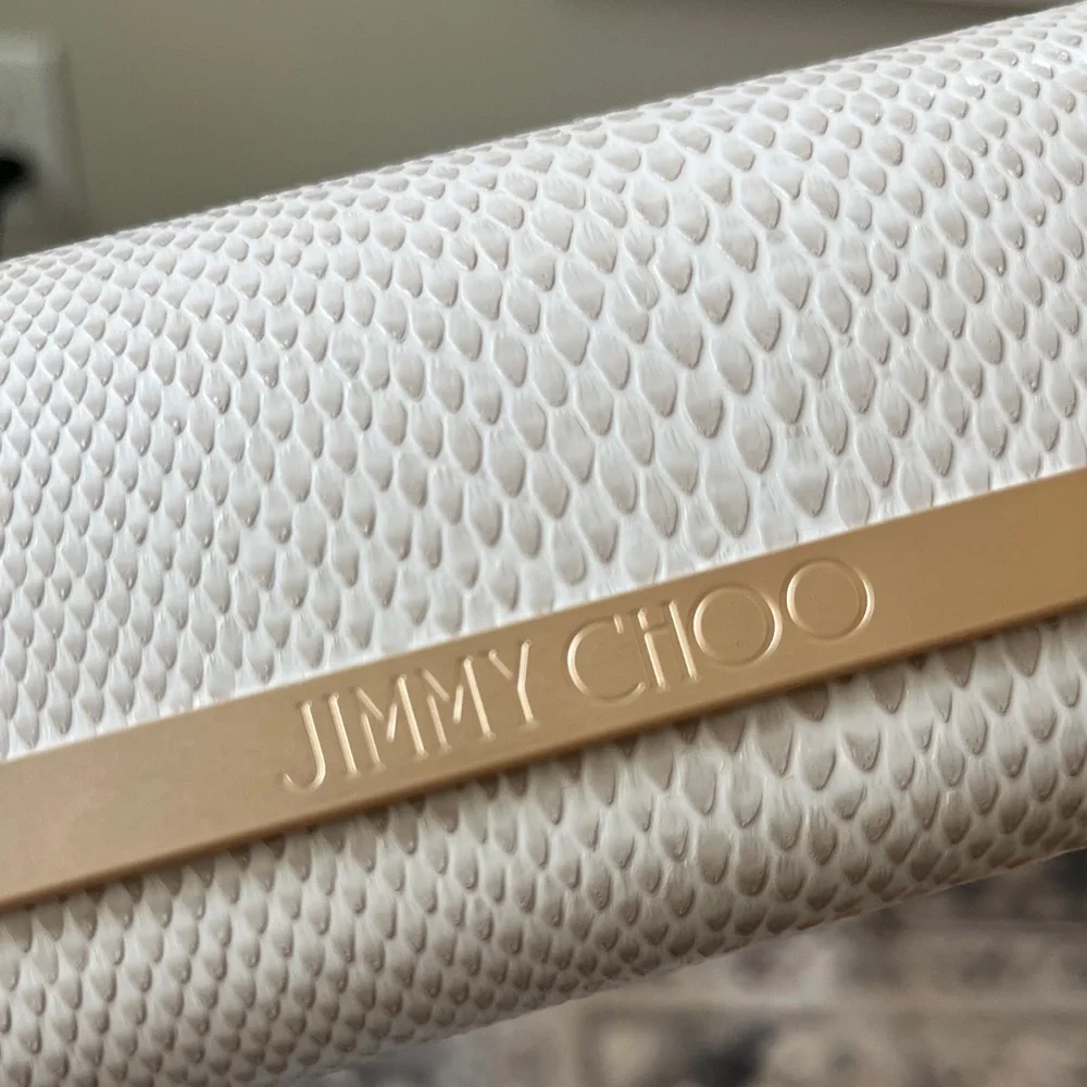 Jimmy Choo Beige Snake Print Sunglasses Case