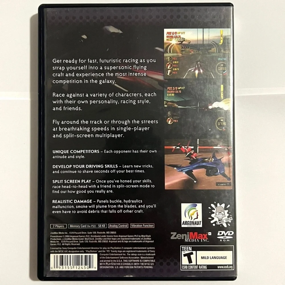 Powerdrome (Sony PlayStation 2, 2004) Power Drome PS2 Complete CIB W/ Manual.