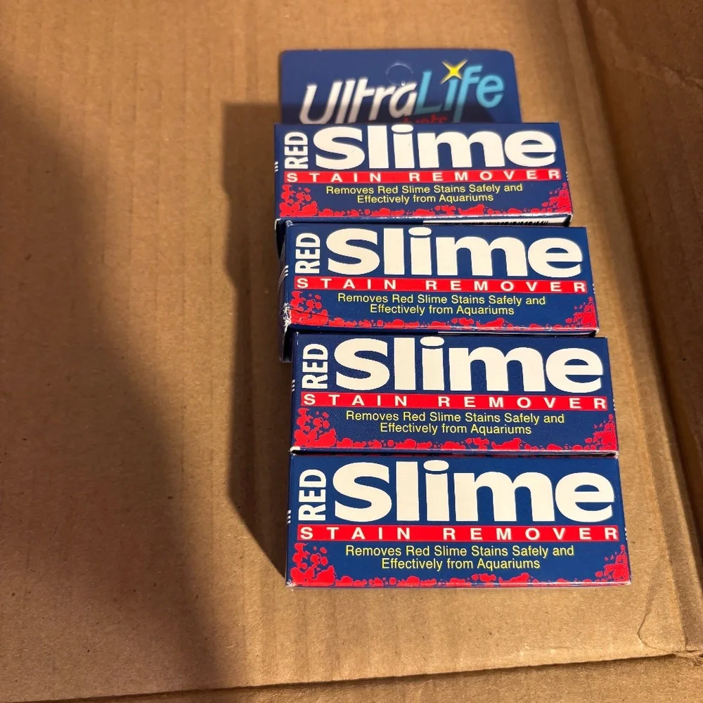 Lot of 4 Ultralife red slime remover for aquarium tanks