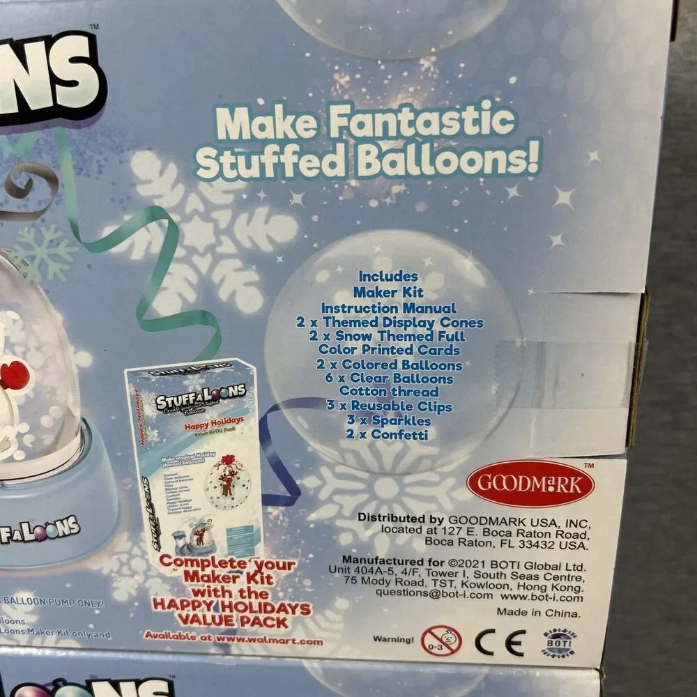 2! - Goodmark Stuffaloons Snow Globe Maker Kit Value Sets Penguin And Snowman!