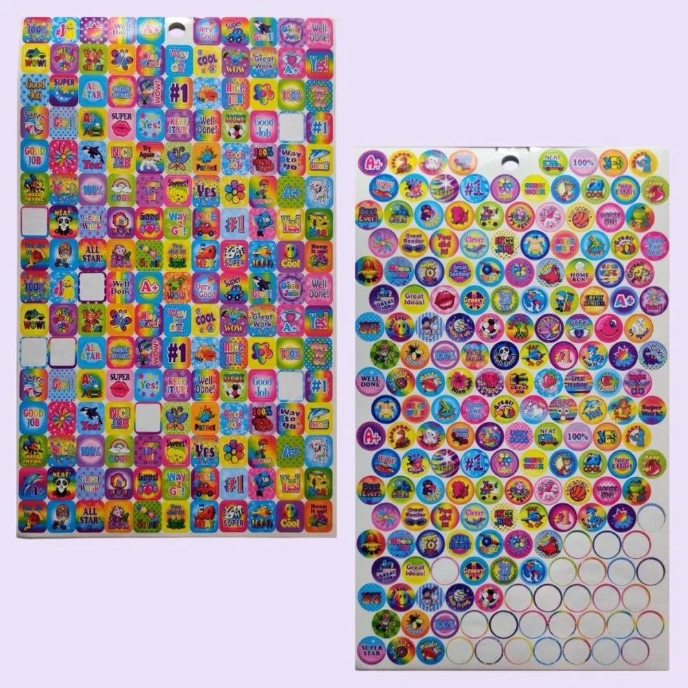 Lisa Frank Tikanni the Husky Dog Trifold Portfolio Art Case + HUGE Sticker Lot