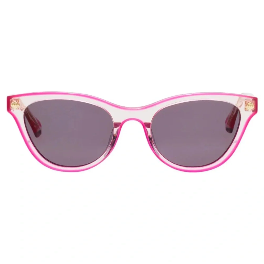 CAMILLA “Festival Frolic” Pink Acetate Cat-Eye Festival Beach Brunch Sunglasses