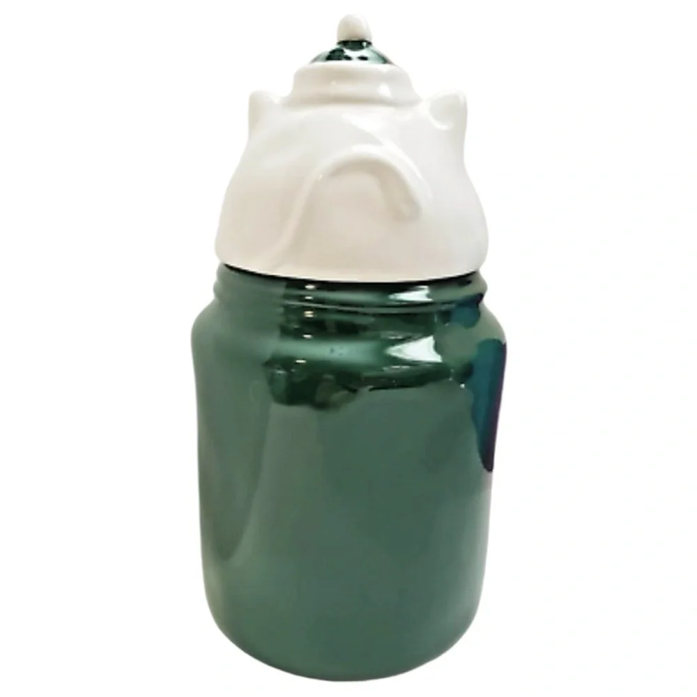 Rae Dunn Peace Love & Purrs Figural Cat Canister