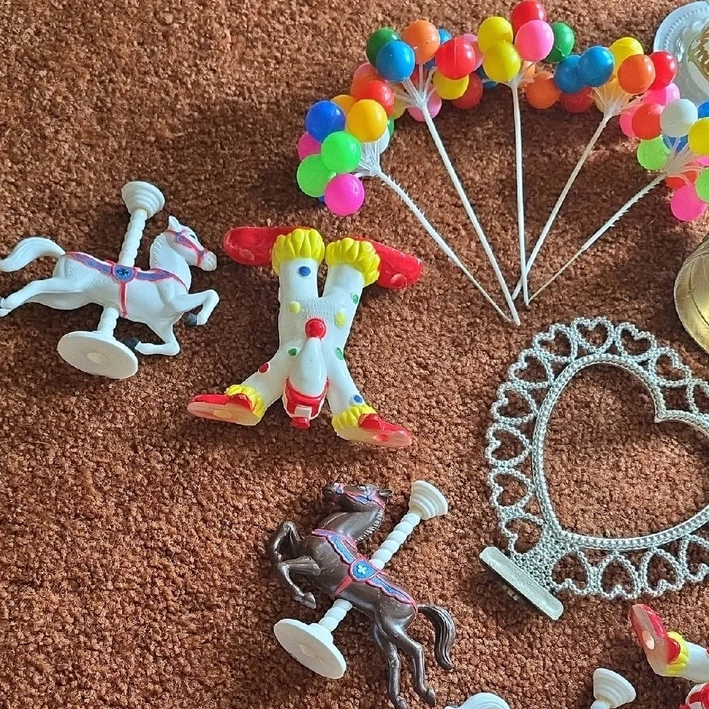 Vintage Cake Toppers 70s 80s Set