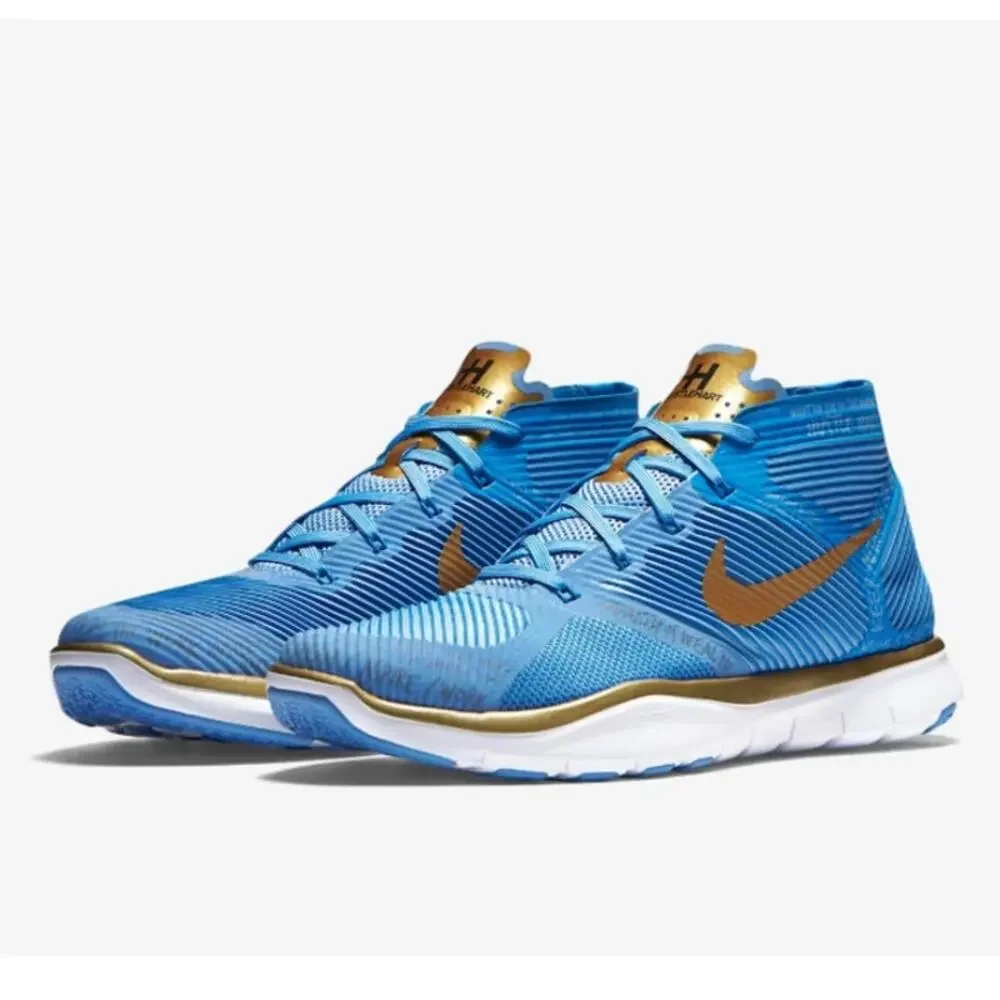 Nike Free Train Instinct Kevin Hart Hustle Blue Gold Trainer Shoes Sz 7