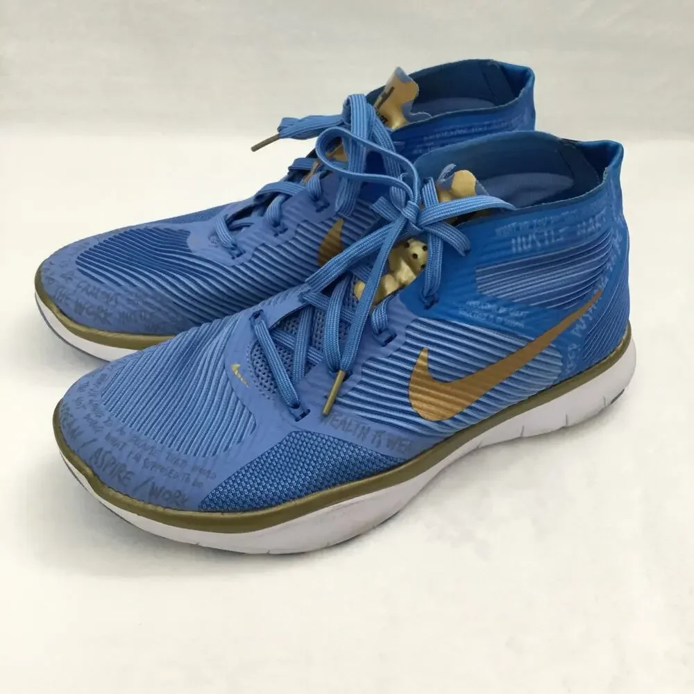 Nike Free Train Instinct Kevin Hart Hustle Blue Gold Trainer Shoes Sz 7