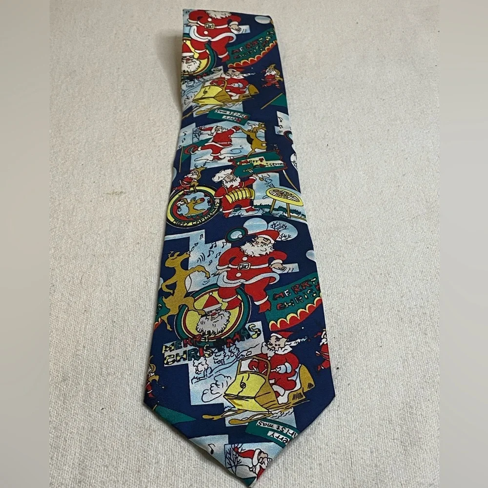 Men’s Vintage Christmas silk necktie