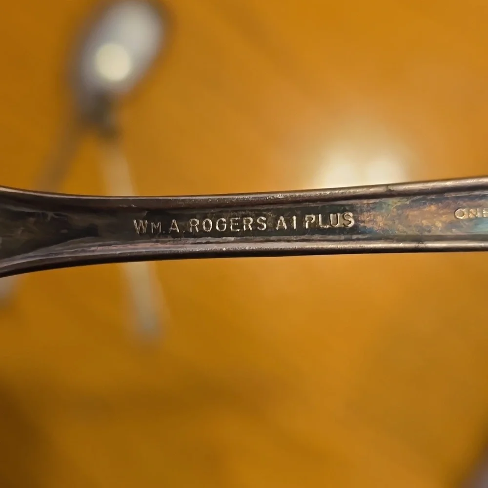 VTG WM A Rogers A1 Plus Oneida Ltd 1936 Meadowbrook 3 Piece Silver Serving Set