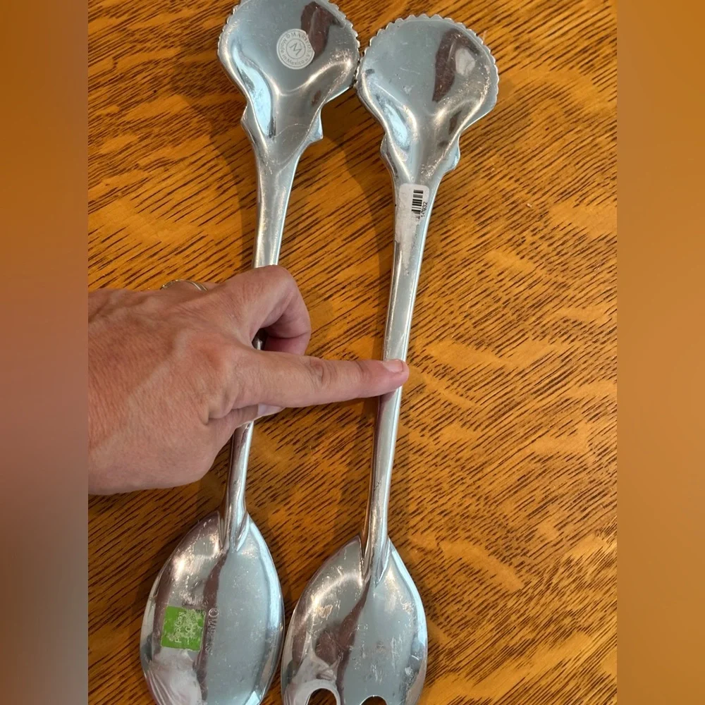 Mariposa Shell-Handled Silver Serving Utensil Set
