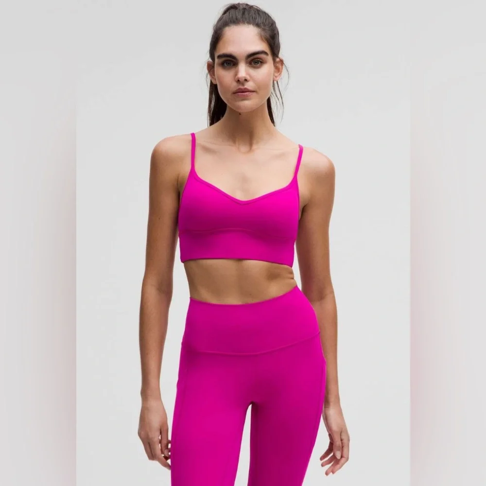 Lululemon Align Sweetheart Bra Light Support Ripened Raspberry Sports Bra Size 8