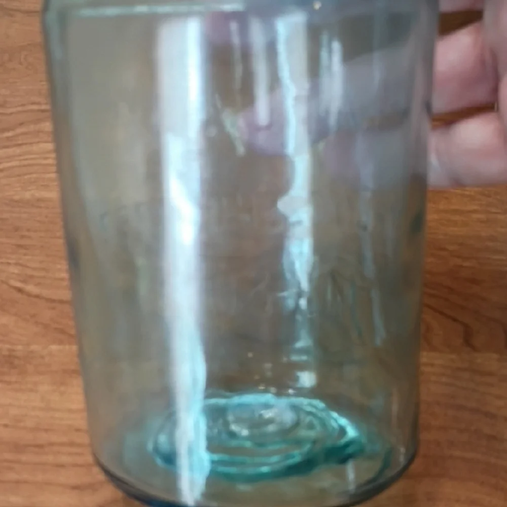 Atlas Blue Glass Mason Jar Vintage Pint Size #9