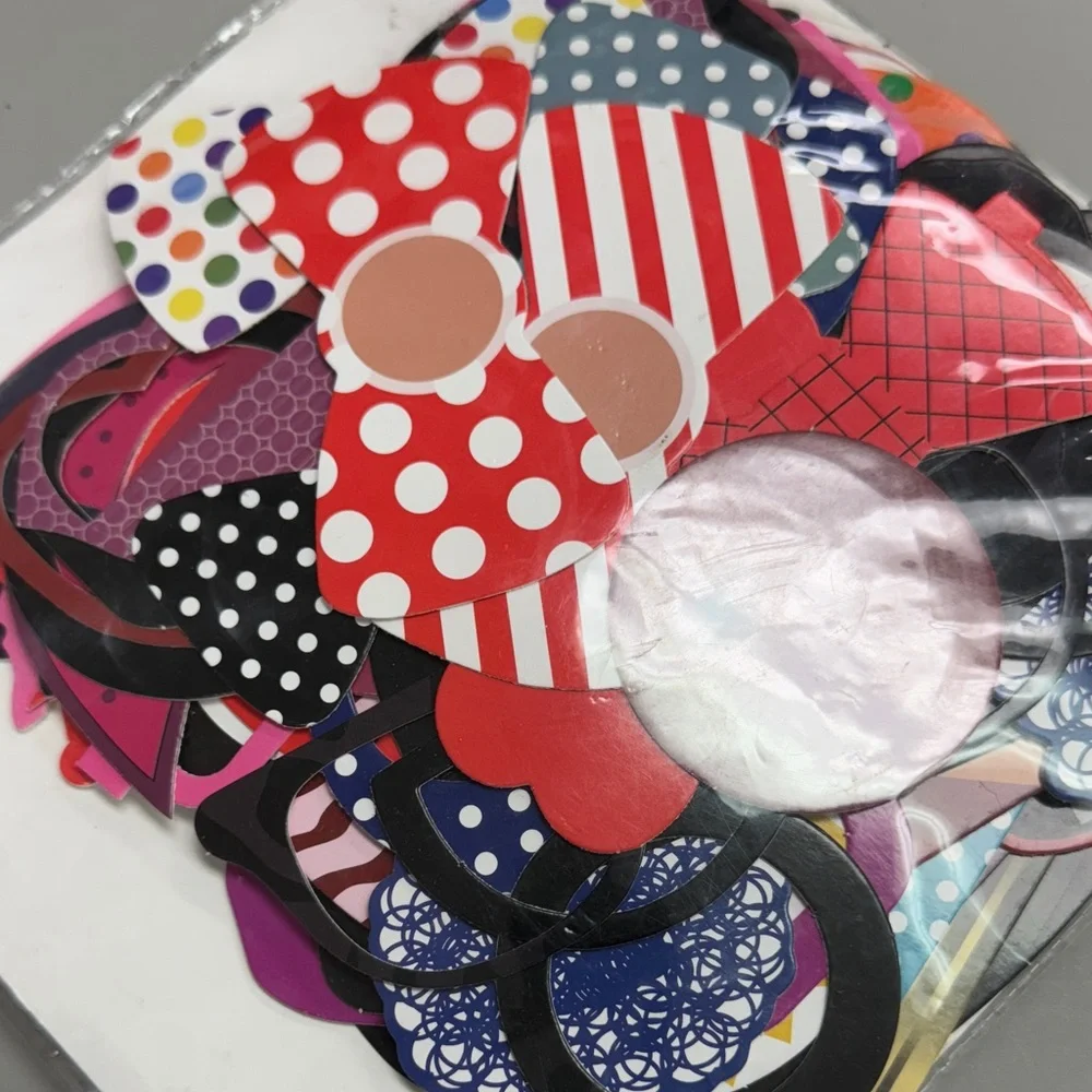 Colorful Patterned Photo Props Bundle with sticks and tape dots