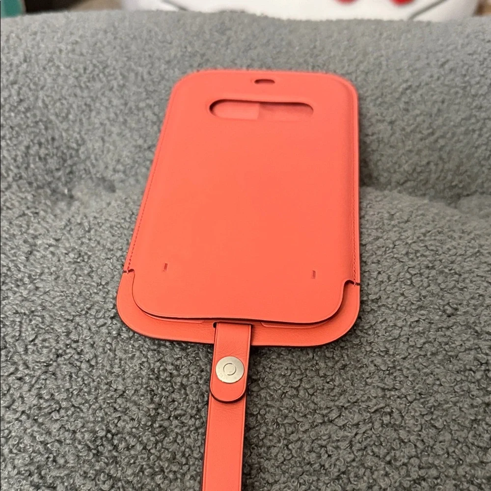 Apple Orange Leather Phone Case