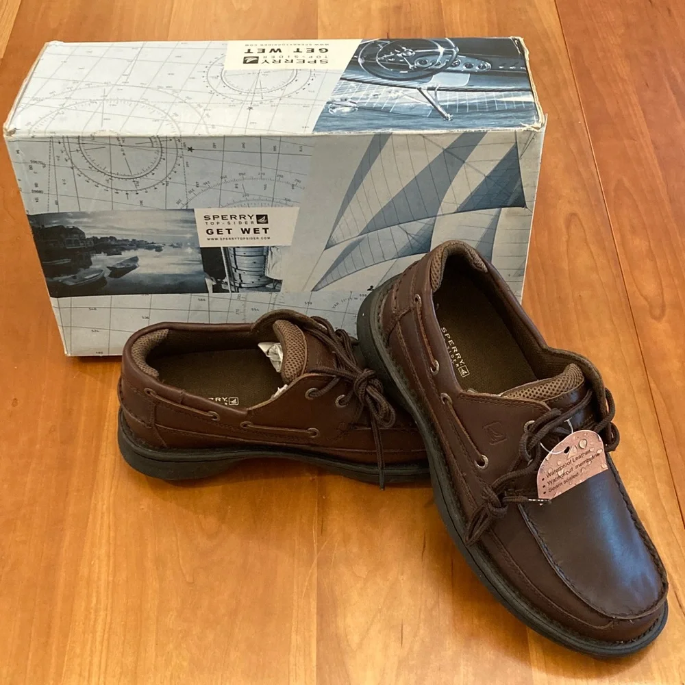 Sperry Men's Dark Brown Boat Shoes “Harpoon 2 Eye”