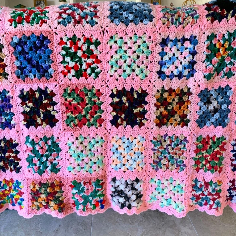Handmade Granny Square Blanket 57