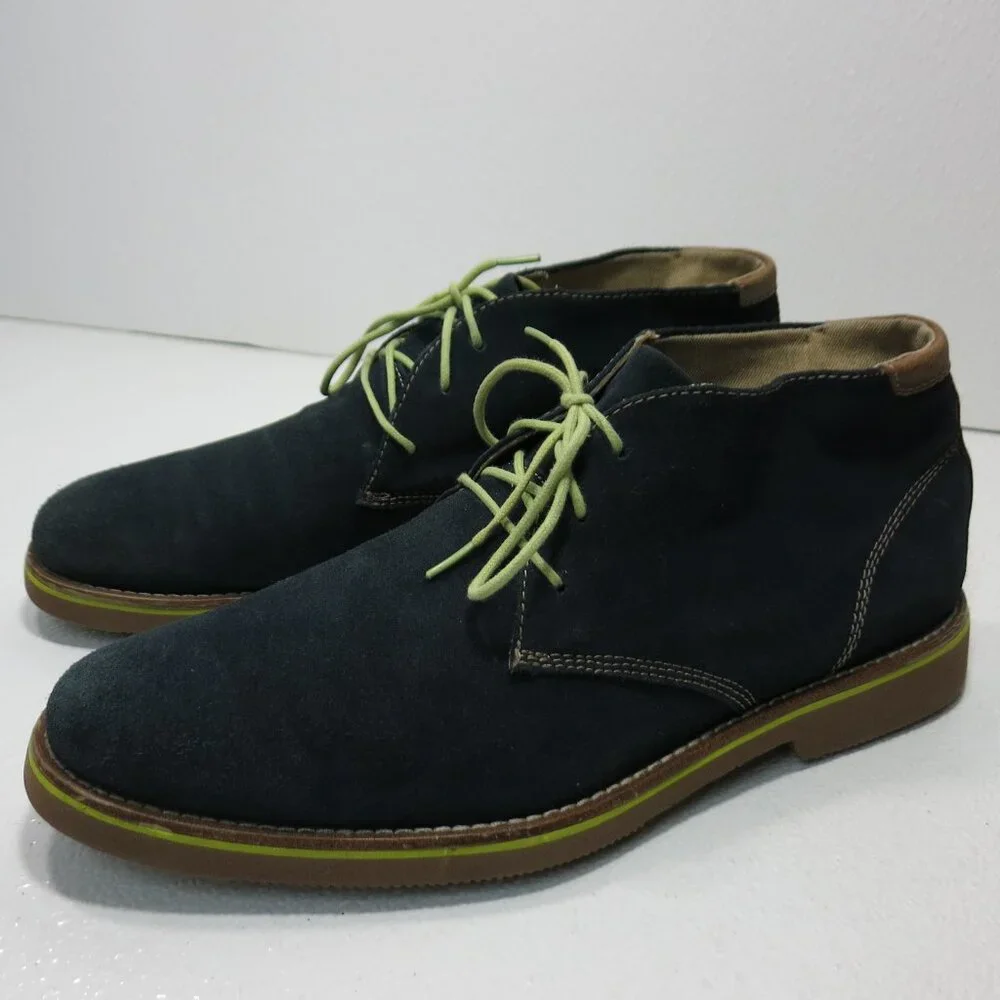 G. H. Bass & Co. Blue Suede Leather Chukka Boots Men's Footwear Shoes Sz 9 M