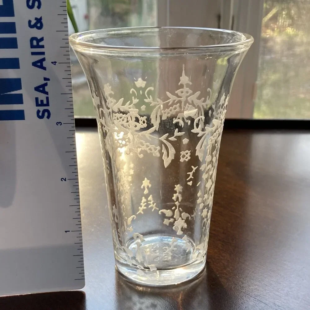 Croscill etched glass