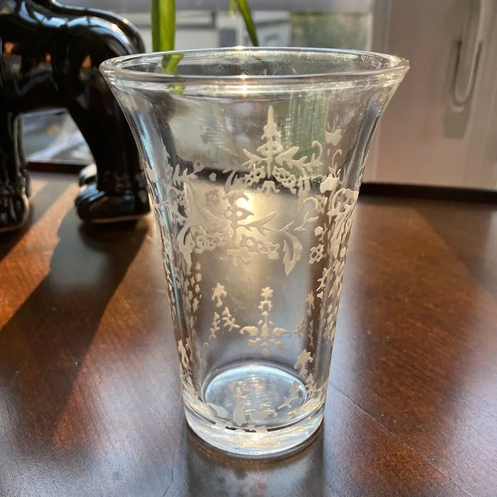 Croscill etched glass
