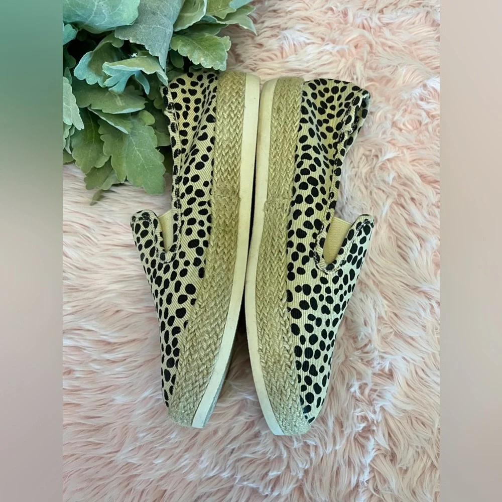 Espirit Nadine Cheetah Leopard Print Espadrille Flat Shoes Sz 7.5