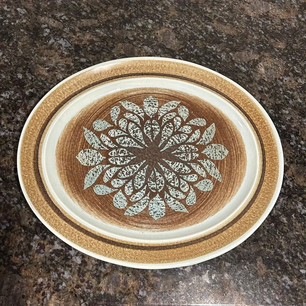 Vintage 1970s Franciscan Nut Tree Serving Platter Earthenware Stoneware 13.5”