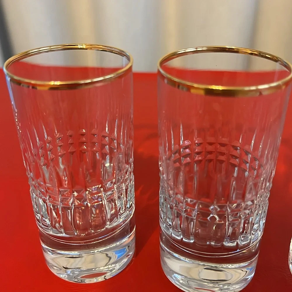 Elegant Gold-Rimmed liquor Glass Set of 4