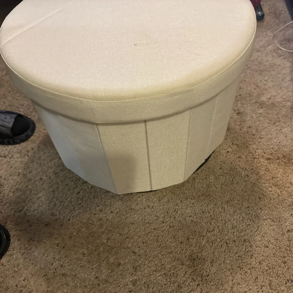 Elegant Cream Ottoman