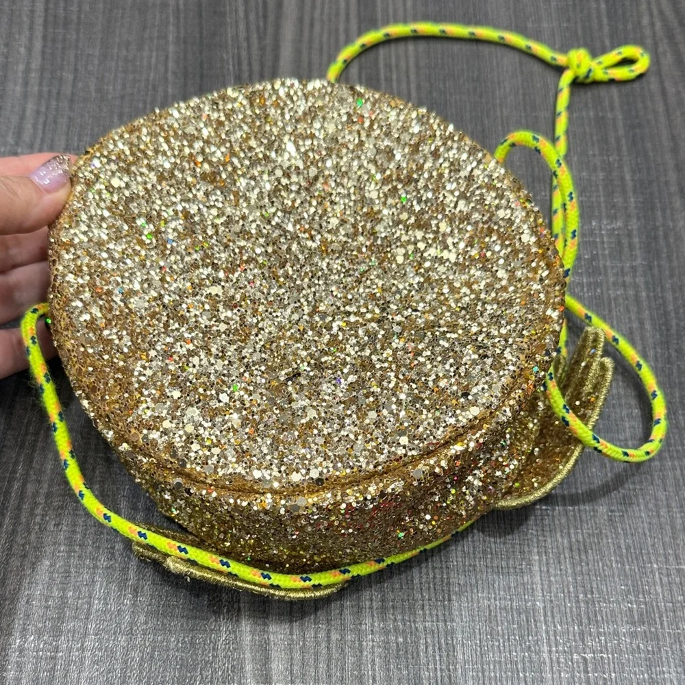 Crewcuts Gold Glitter Emoji Baby Bag
