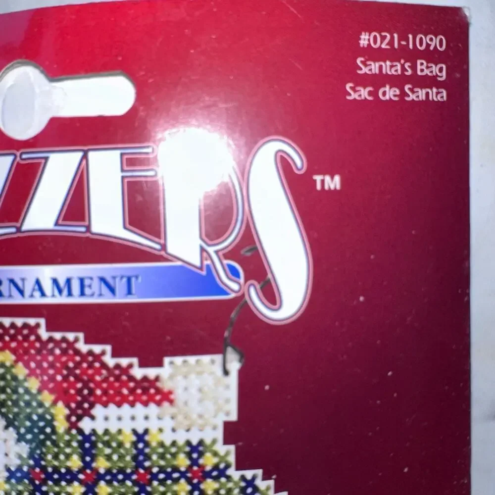 NOS 2007 Janlynn Cross Stitch Kit Wizzers Ornament Santa’s Bag #021-1090
