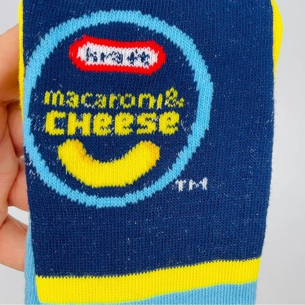 CRAZY Socks Kraft Macaroni Cheese Crew Socks Men’s Size 6-12 Unisex Gift Retro