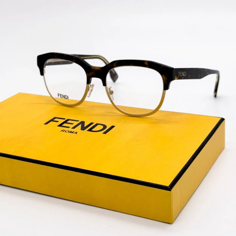 NEW FENDI FE50068U 052 HAVANA WOMEN EYEGLASSES FENDI