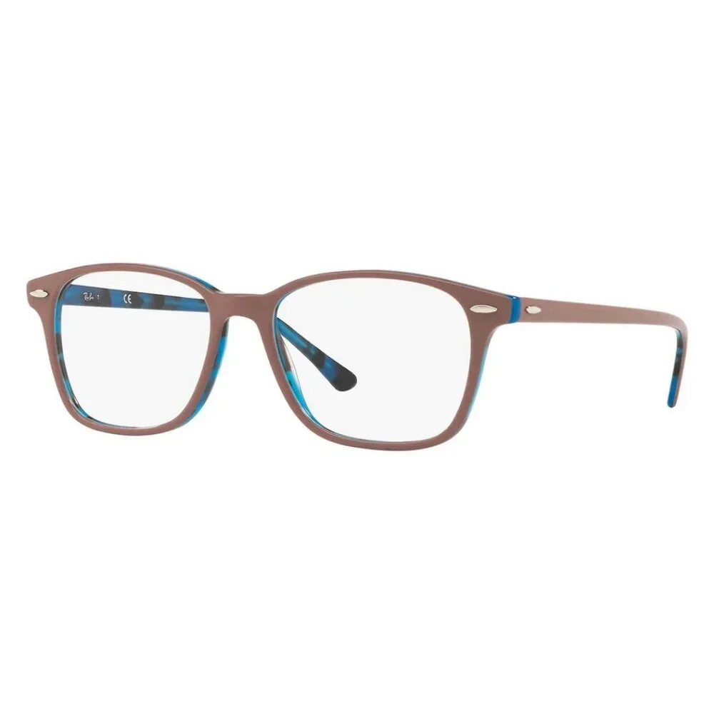 RAYBAN Unisex Eyeglasses RX7119-5715 Light Brown On Havana Blue 53-17-145