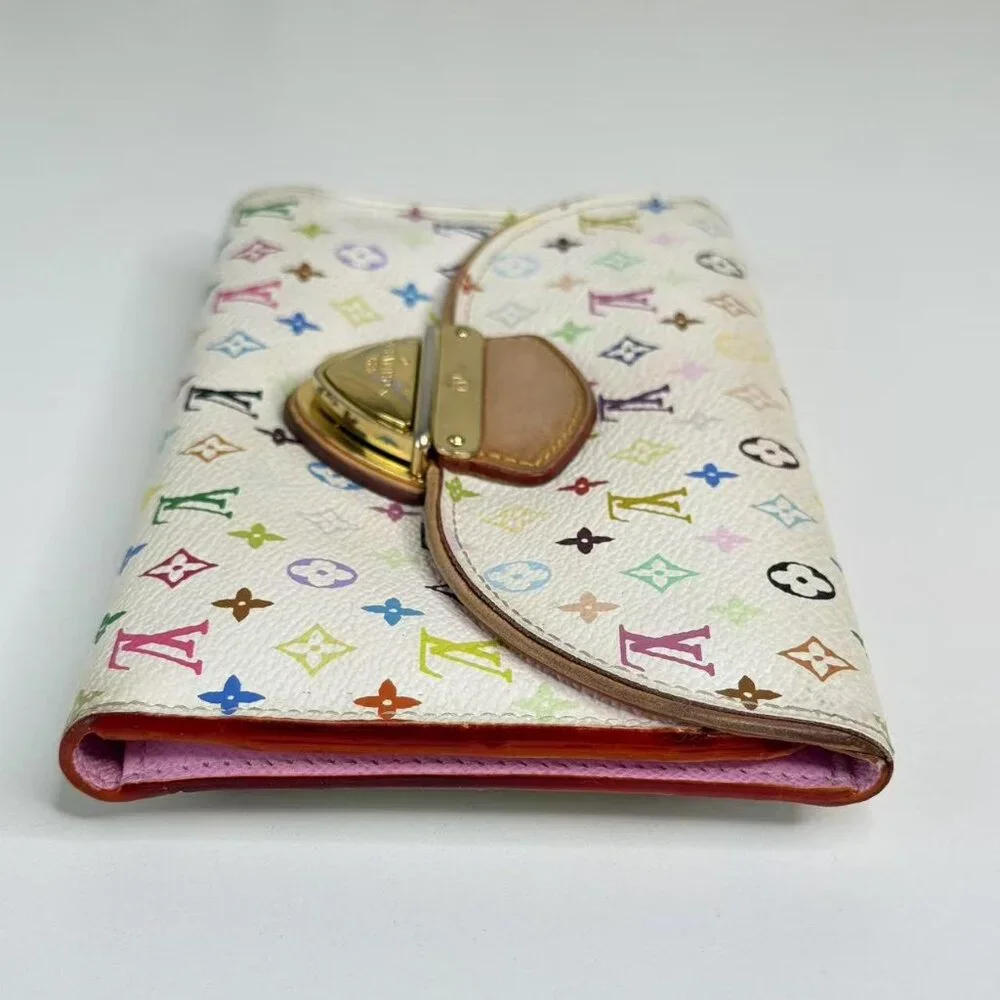 Louis Vuitton White Multicolor Wallet with Colorful Monogram Design
